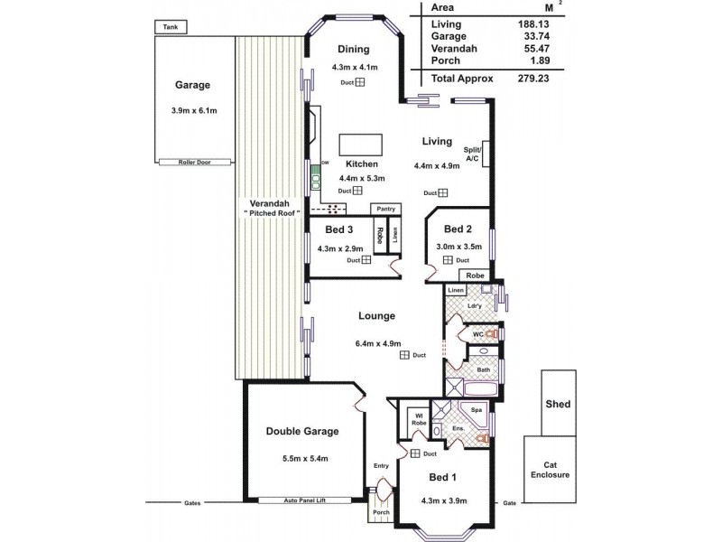 1 Wren Crescent, Paralowie SA 5108 Floorplan