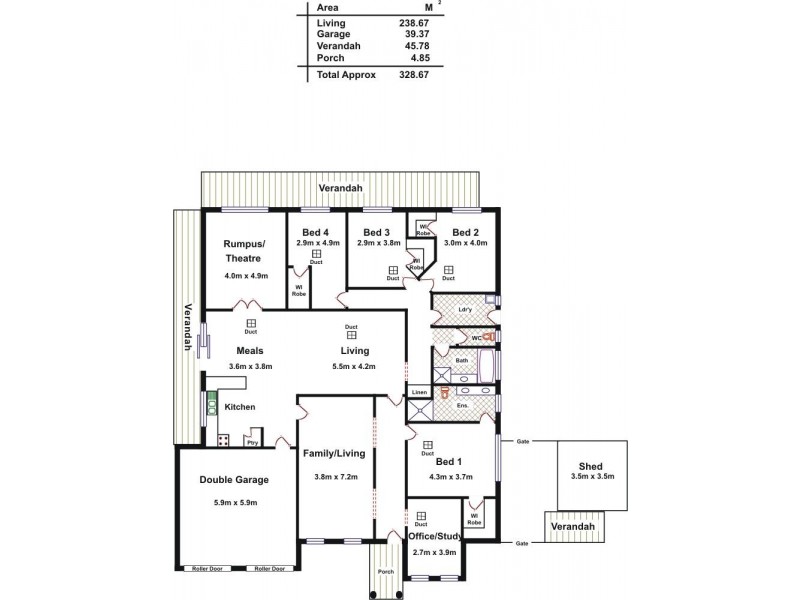 13 Swallow Drive, Hewett SA 5118 Floorplan