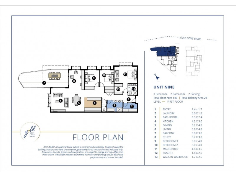 9/30 Golf Links Drive, Batemans Bay NSW 2536 Floorplan