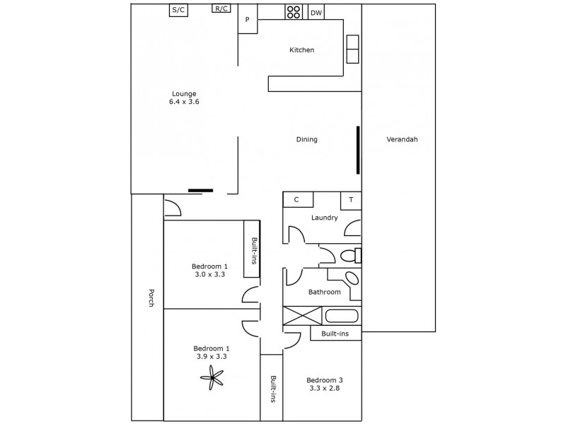 6 Dowdy Street, Kingston Se SA 5275 Floorplan