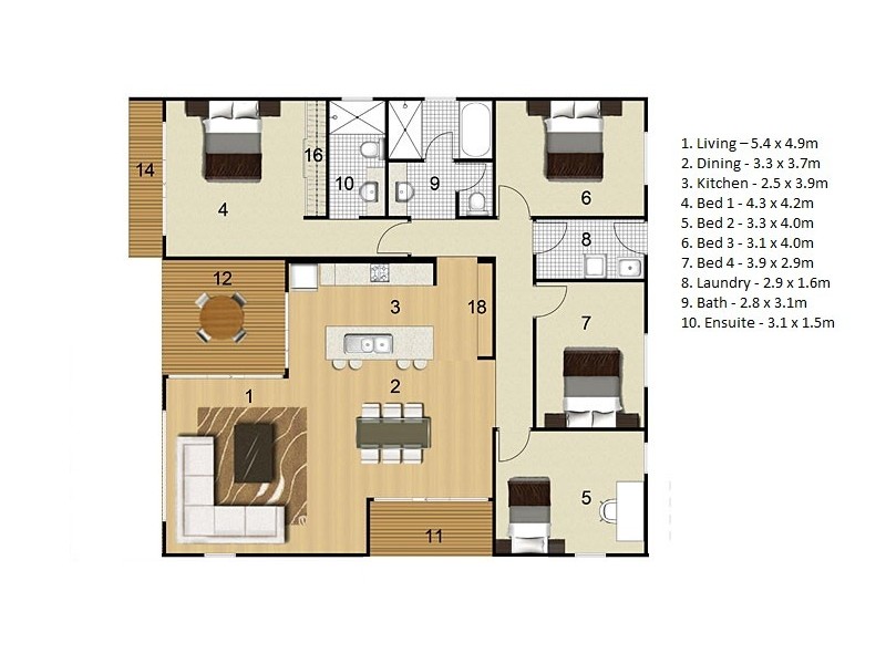 22 Mary Ellen Court, Robe SA 5276 Floorplan