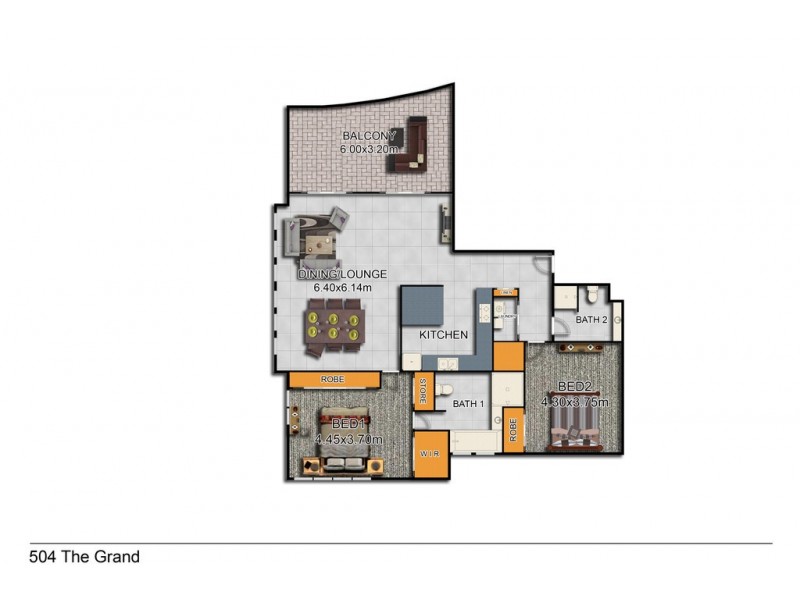 509 / 360 Marine Parade, Labrador QLD 4215 Floorplan