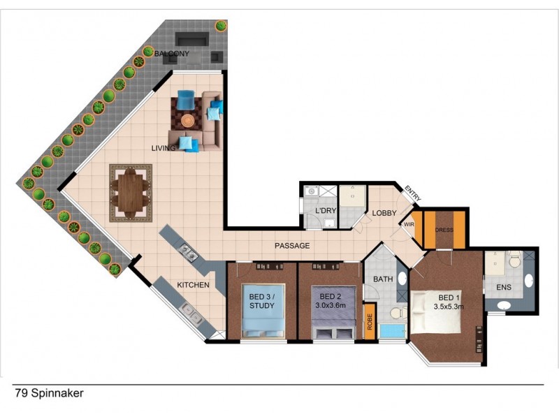 79/3554 Main Beach Parade, Main Beach QLD 4217 Floorplan