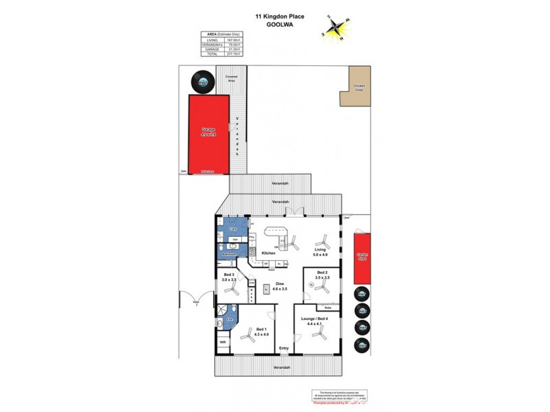 11 Kingdon Place, Goolwa SA 5214 Floorplan