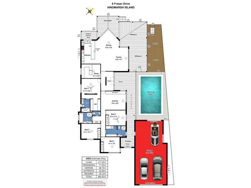 8 Fraser Drive, Hindmarsh Island SA 5214 Floorplan