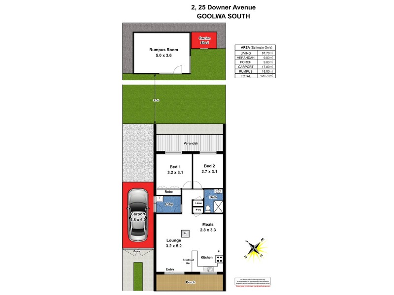 2/25 Downer Avenue, Goolwa South SA 5214 Floorplan