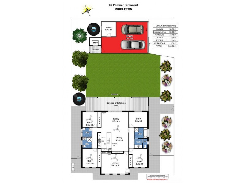66 Padman Cresent, Middleton SA 5213 Floorplan