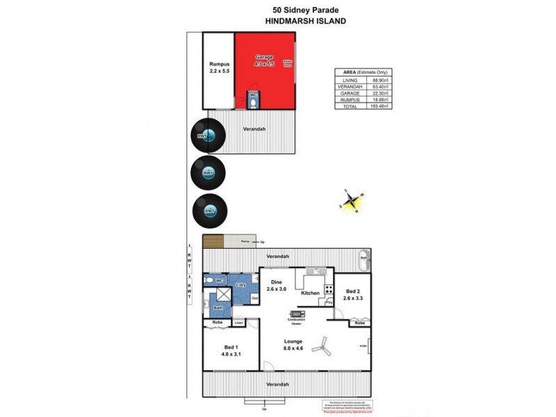 50 Sidney Parade, Hindmarsh Island SA 5214 Floorplan