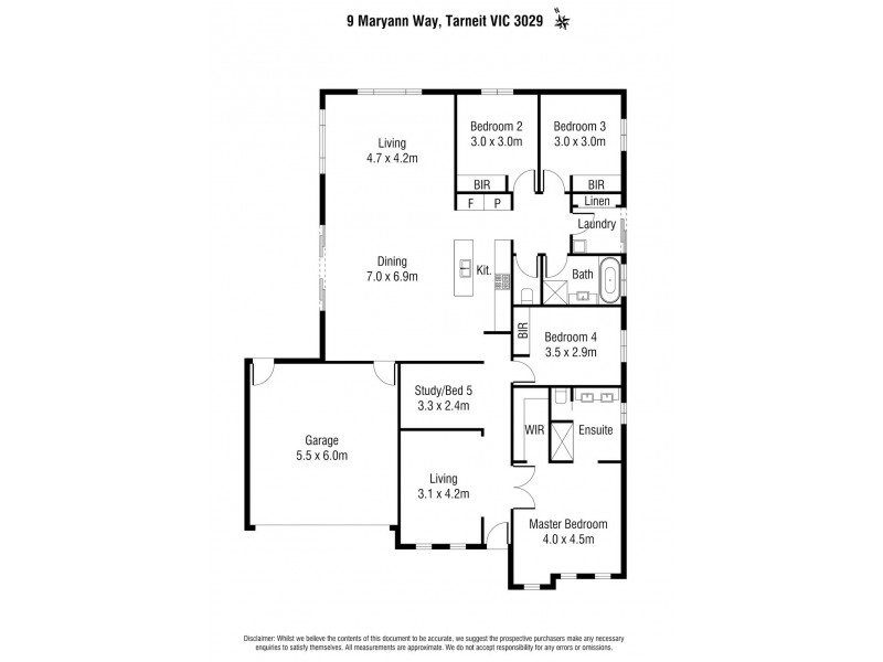 9 Maryann Way, Tarneit VIC 3029 Floorplan
