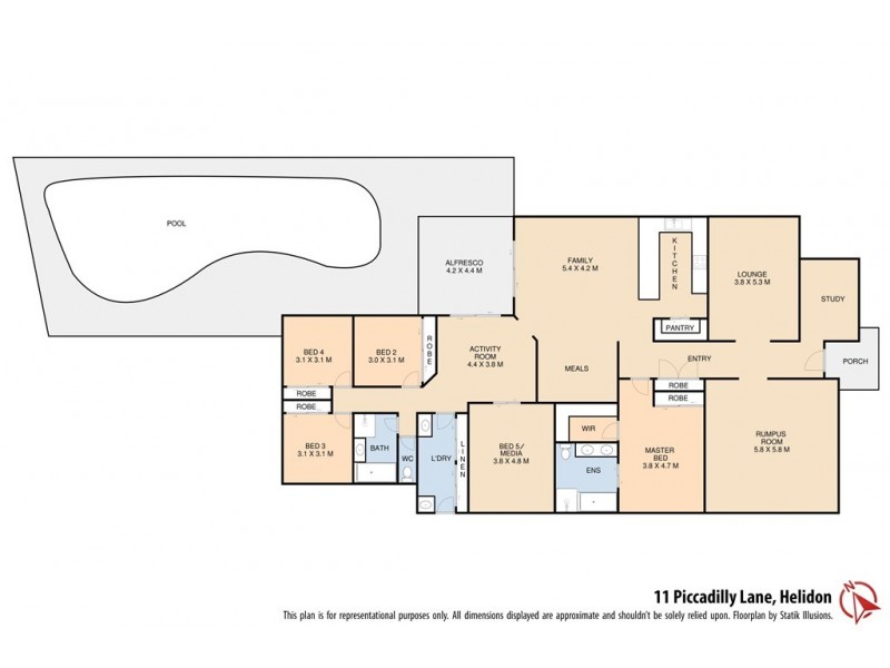 11 Piccadilly Lane, Helidon QLD 4344 Floorplan