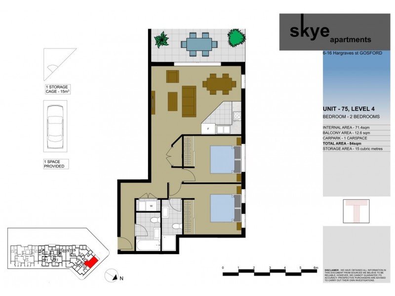 75/6-16 Hargraves Street, Gosford NSW 2250 Floorplan