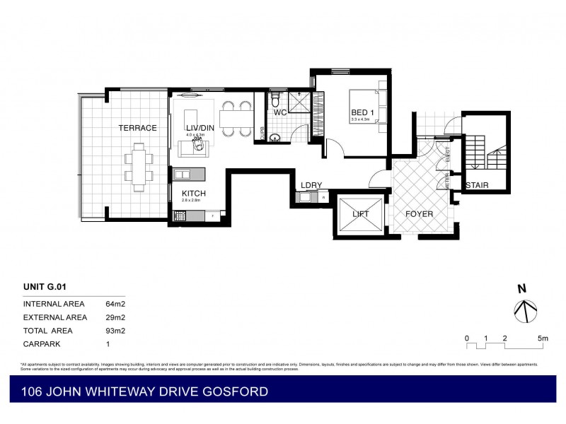 G01/106 John Whiteway Drive, Gosford NSW 2250