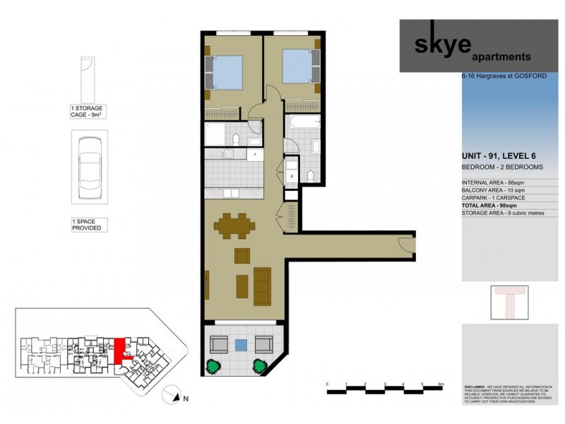 91/6-16 Hargraves Street, Gosford NSW 2250 Floorplan