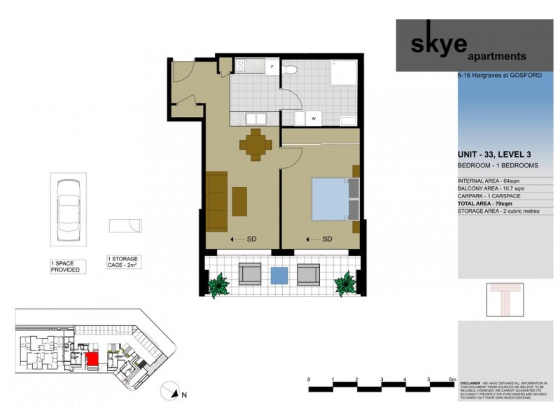33/6-16 Hargraves Street, Gosford NSW 2250 Floorplan