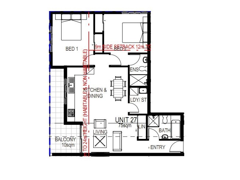 27/69-71 Hills Street, North Gosford NSW 2250 Floorplan