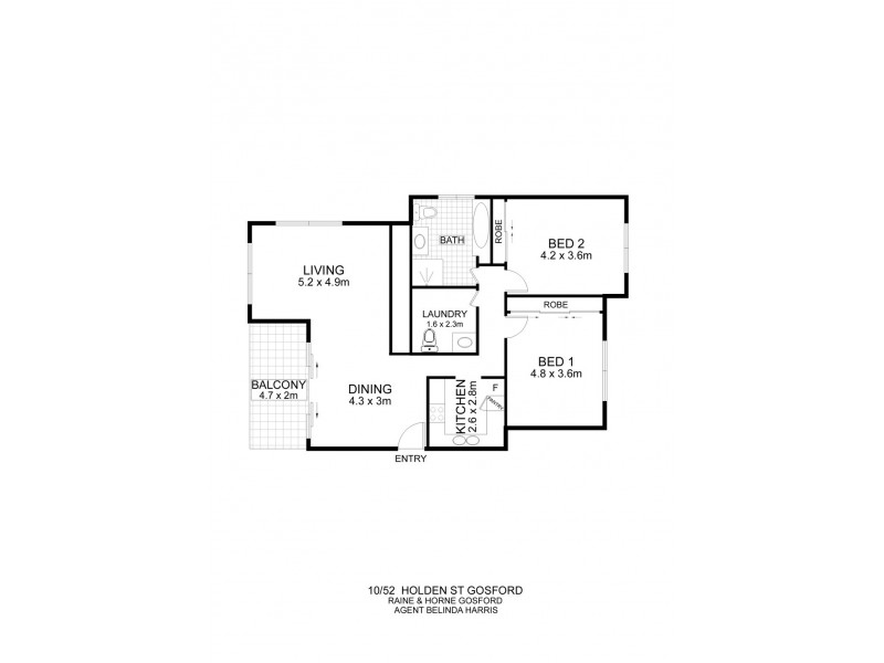 10/52-54 Holden Street, Gosford NSW 2250 Floorplan