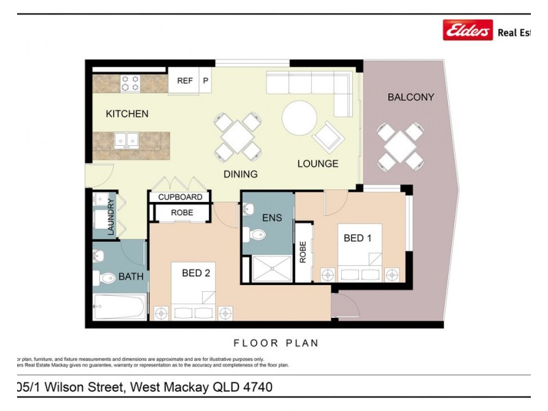 405/1 Wilson Street, West Mackay QLD 4740 Floorplan