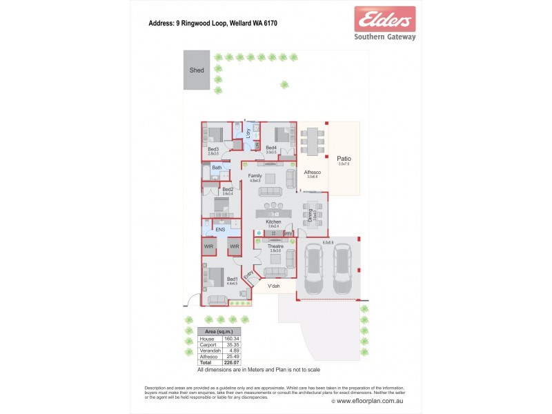 9 Ringwood Loop, Wellard WA 6170 Floorplan