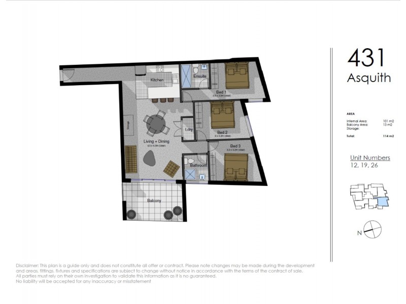 19/427 – 431 Pacific Highway, Asquith NSW 2077 Floorplan