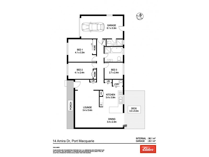 14 Amira Drive, Port Macquarie NSW 2444 Floorplan
