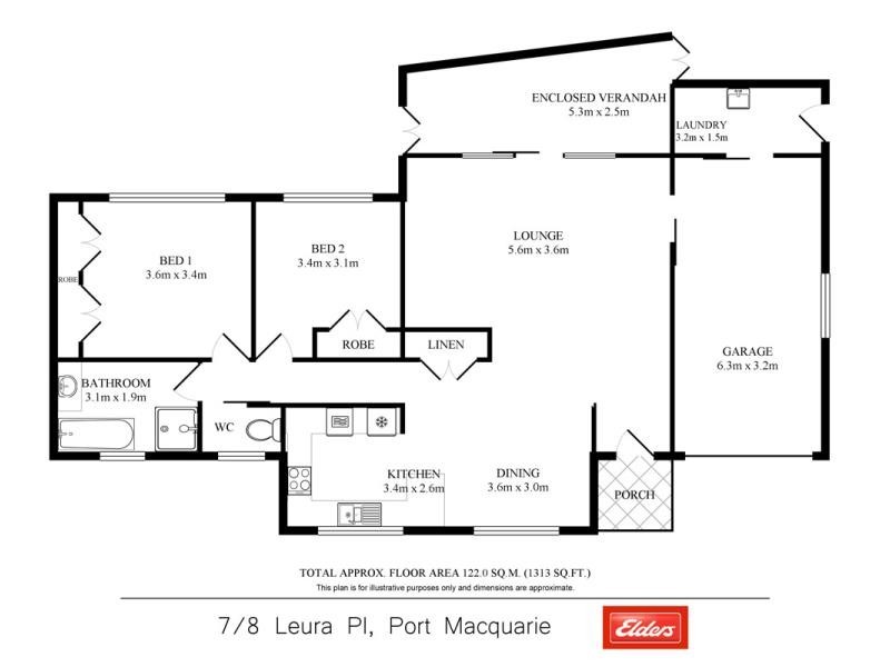 7/8 LEURA PLACE, Port Macquarie NSW 2444 Floorplan