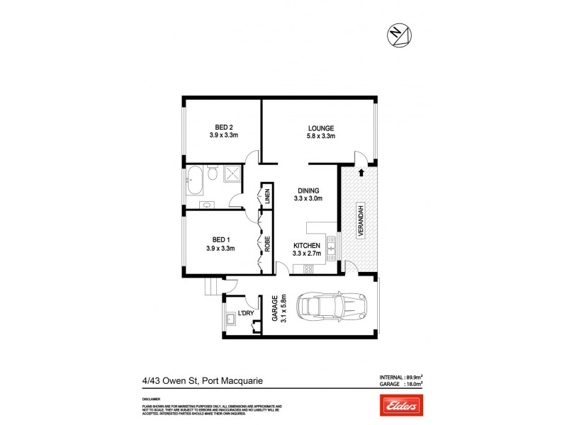 4/43 Owen Street, Port Macquarie NSW 2444 Floorplan