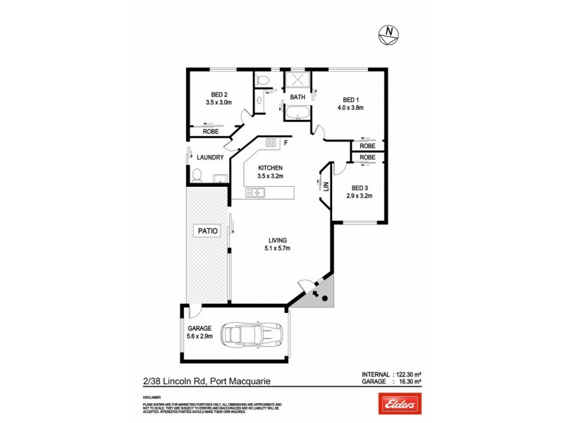 2/38 Lincoln Road, Port Macquarie NSW 2444 Floorplan