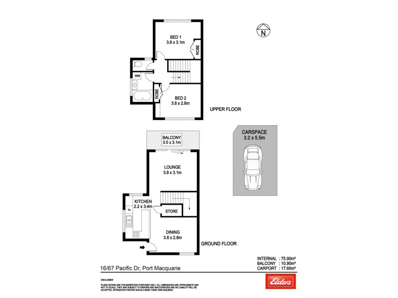 16/67 Pacific Drive, Port Macquarie NSW 2444 Floorplan