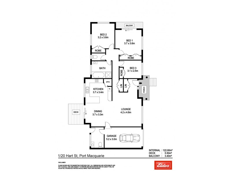 1/20 Hart Street, Port Macquarie NSW 2444 Floorplan