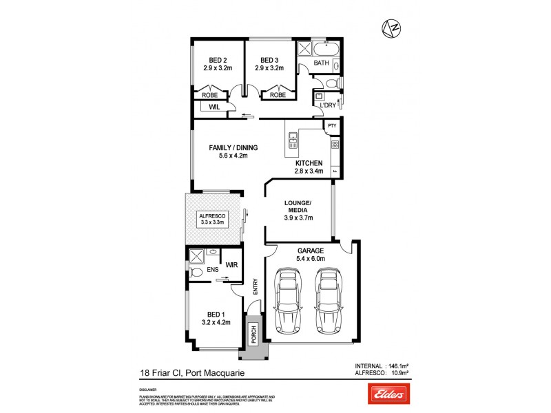 18 Friar Close, Port Macquarie NSW 2444 Floorplan