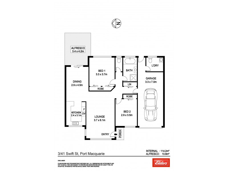 3/41 Swift Street, Port Macquarie NSW 2444 Floorplan