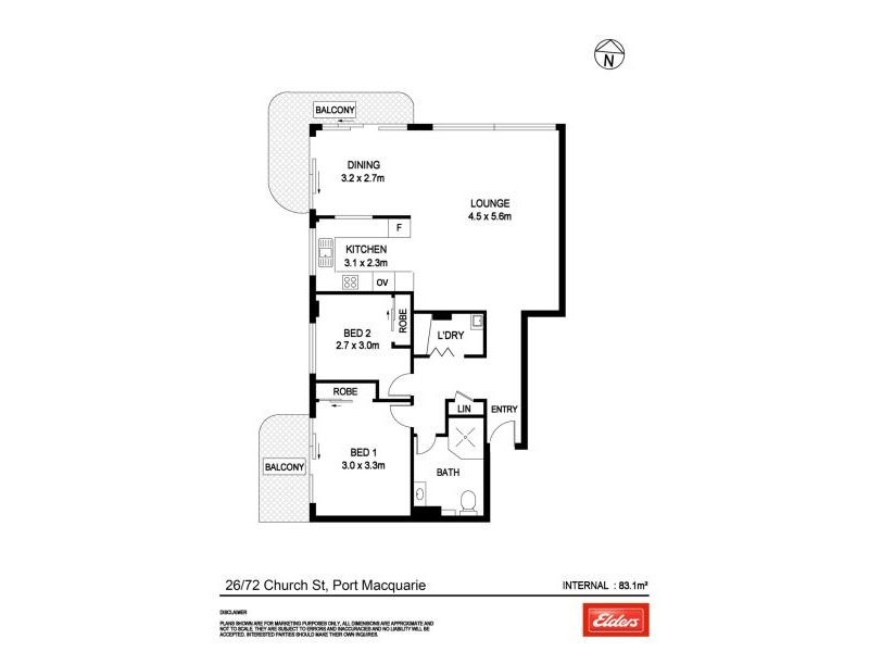 26/72 CHURCH STREET, Port Macquarie NSW 2444 Floorplan