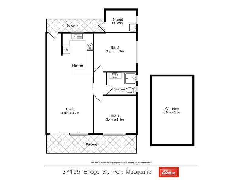 3/125 BRIDGE STREET, Port Macquarie NSW 2444 Floorplan