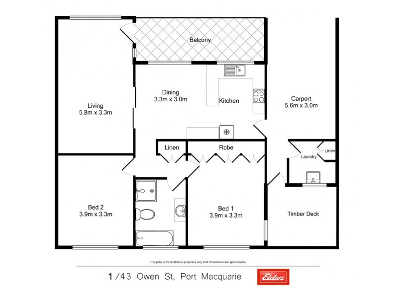 1/43 Owen Street, Port Macquarie NSW 2444 Floorplan