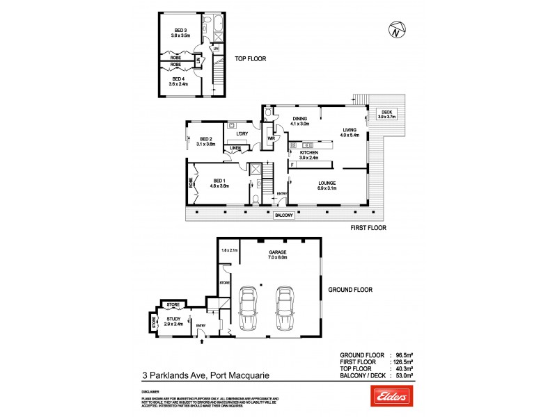 3 Parklands Avenue, Port Macquarie NSW 2444 Floorplan