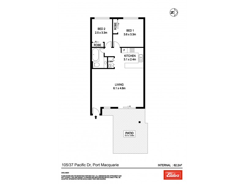 105/37 Pacific Drive, Port Macquarie NSW 2444 Floorplan