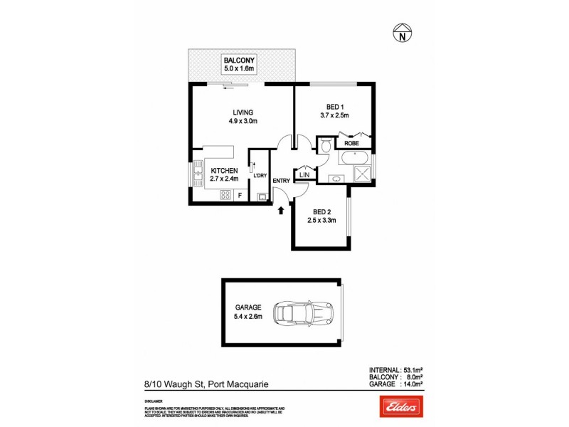 8/10 Waugh Street, Port Macquarie NSW 2444 Floorplan