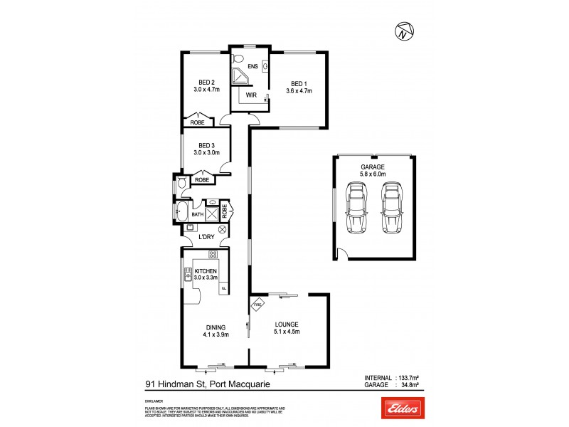 91 Hindman Street, Port Macquarie NSW 2444 Floorplan