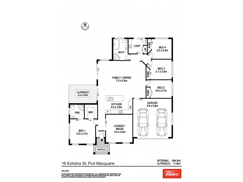 16 Echidna Street, Port Macquarie NSW 2444 Floorplan