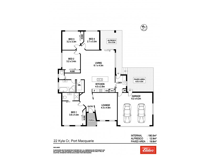 22 Kyla Crescent, Port Macquarie NSW 2444 Floorplan