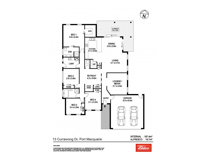 13 Currawong Drive, Port Macquarie NSW 2444 Floorplan