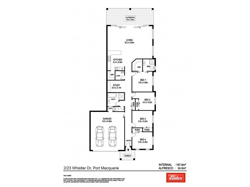 2/23 Whistler Drive, Port Macquarie NSW 2444 Floorplan