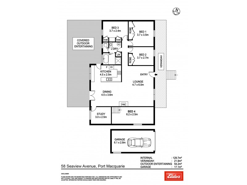 58 Seaview Avenue, Port Macquarie NSW 2444 Floorplan