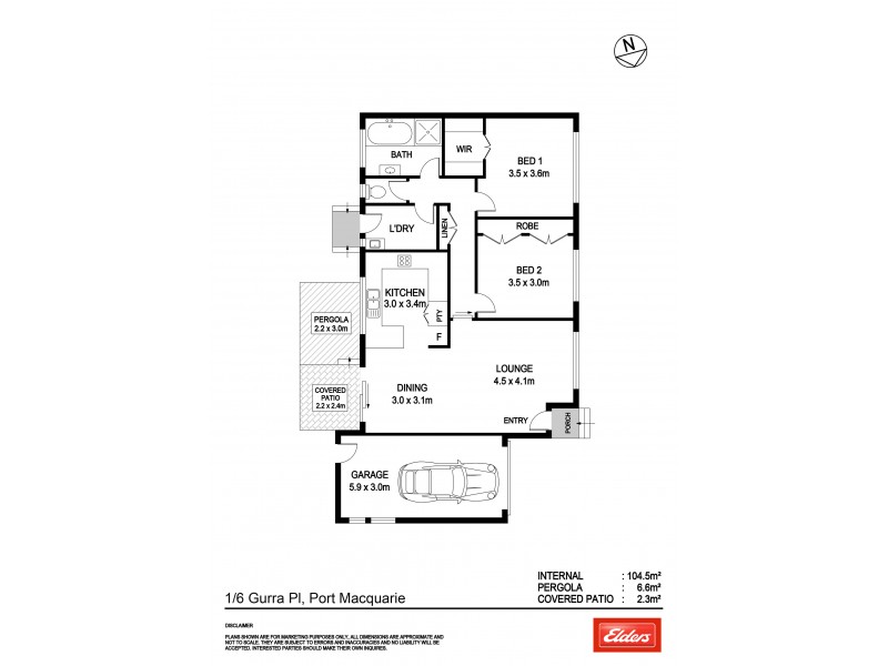 1/6 Gurra Place, Port Macquarie NSW 2444 Floorplan