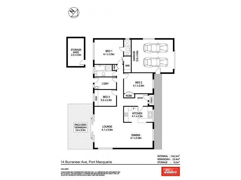14 Burraneer Avenue, Port Macquarie NSW 2444 Floorplan