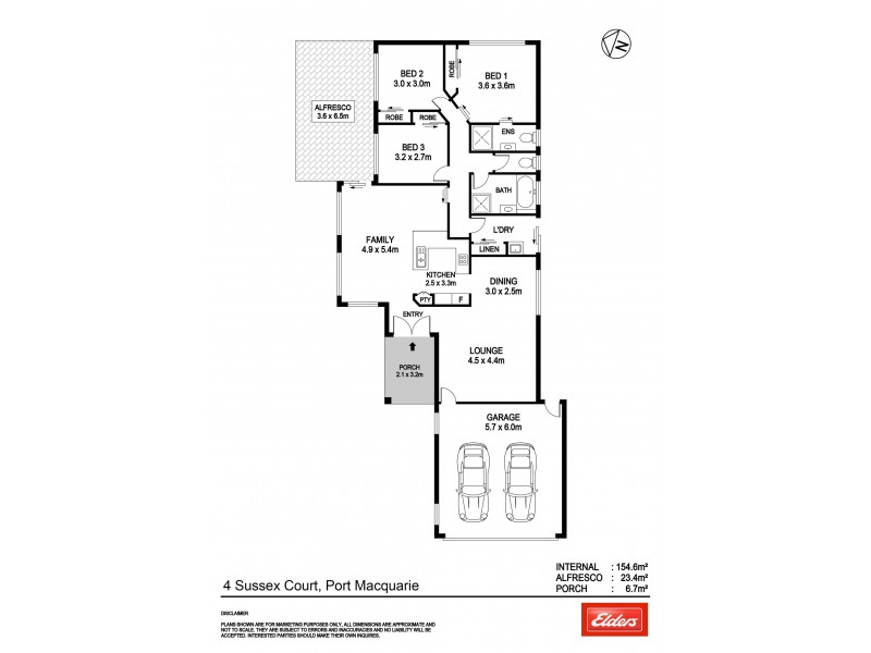 4 Sussex Court, Port Macquarie NSW 2444 Floorplan