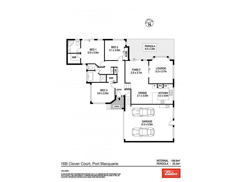 16B Clover Court, Port Macquarie NSW 2444 Floorplan
