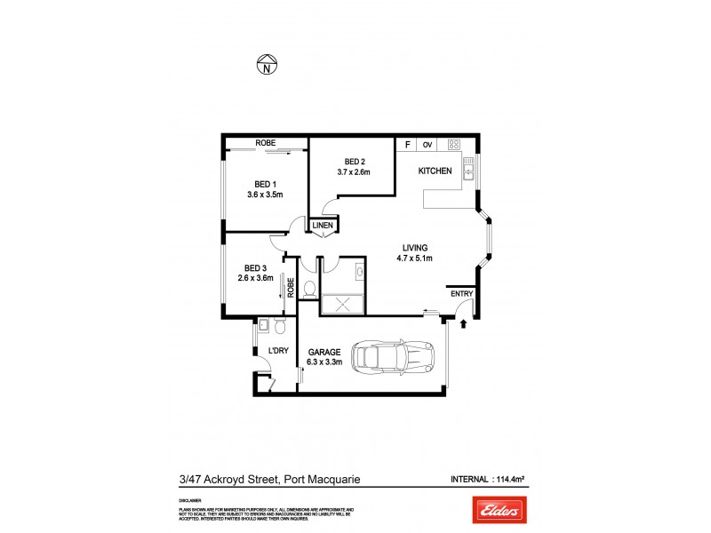 3/47 Ackroyd Street, Port Macquarie NSW 2444 Floorplan