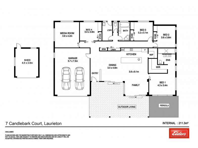 7 Candlebark Court, Laurieton NSW 2443 Floorplan