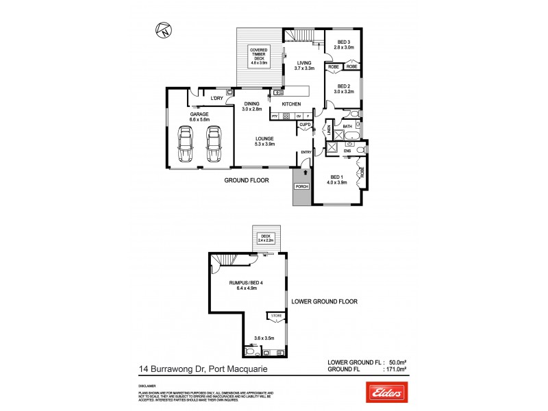 14 Burrawong Drive, Port Macquarie NSW 2444 Floorplan